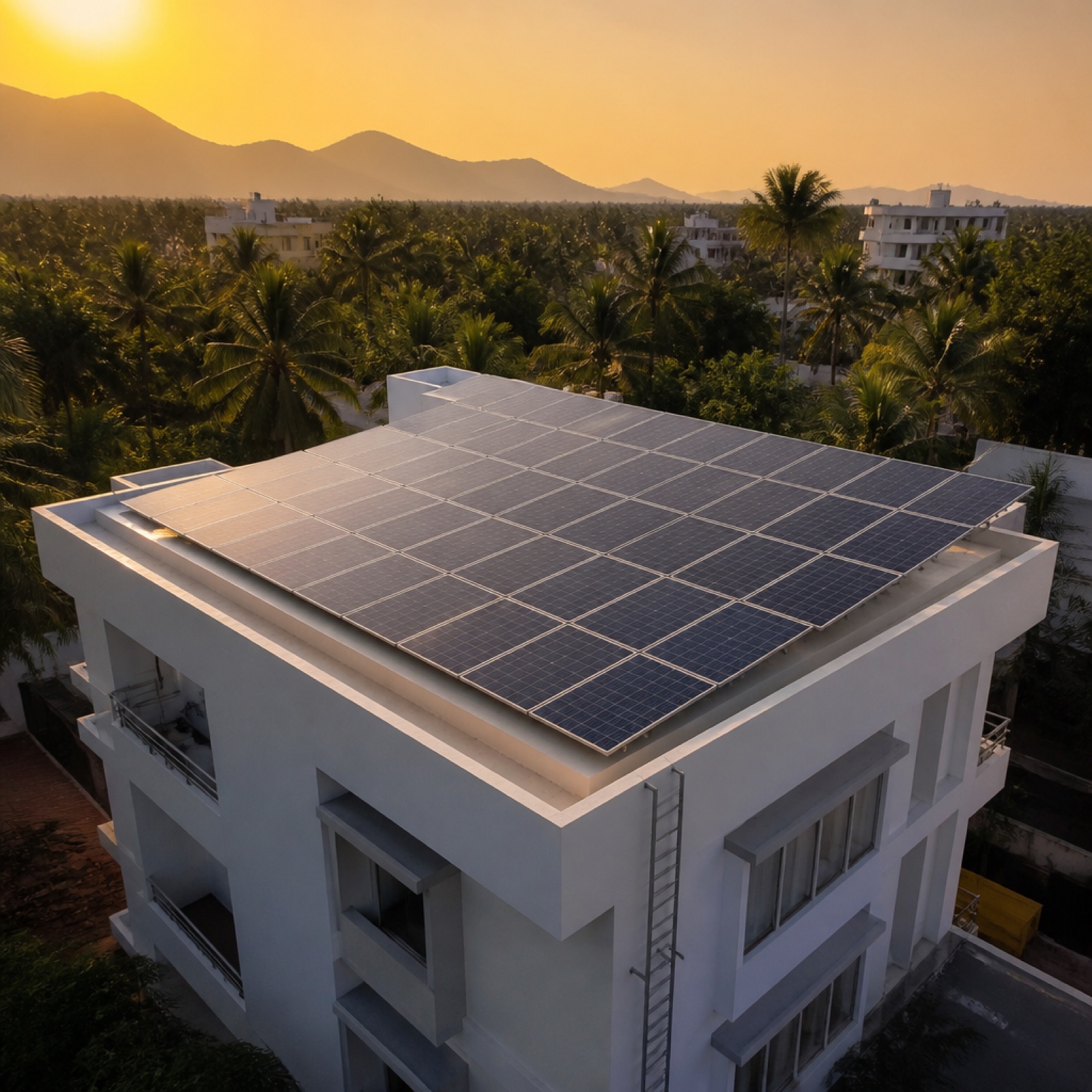 Residential terrace solar system Tirunelveli