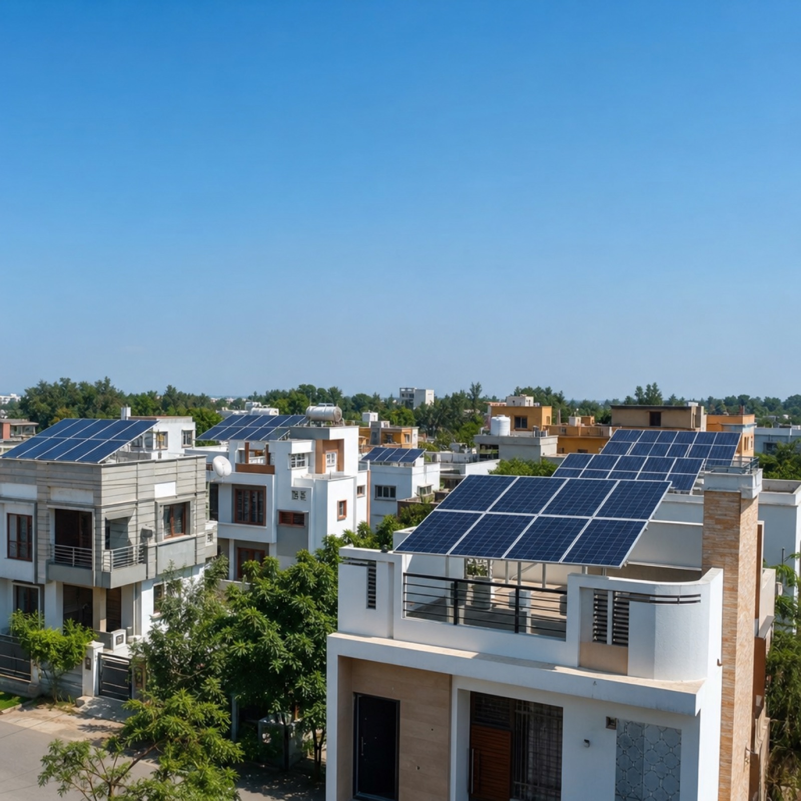 Neighborhood rooftop solar installations