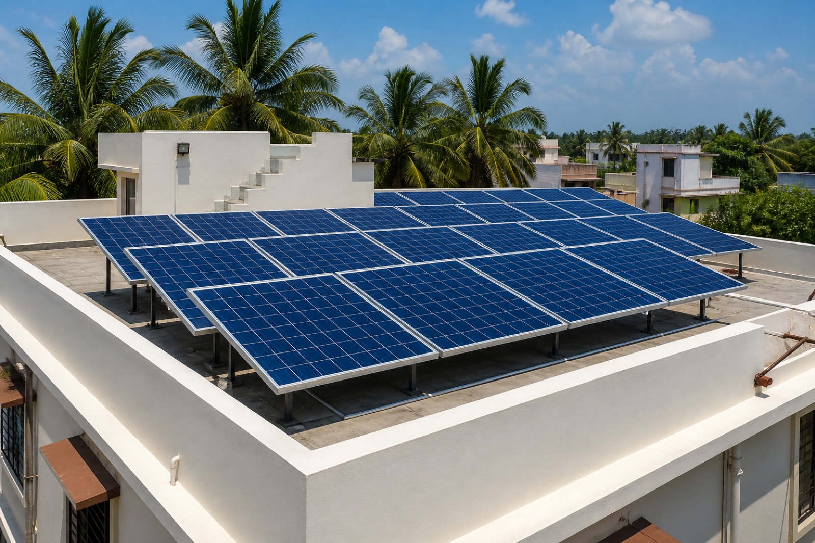Tata Power Solar rooftop installation on residential home